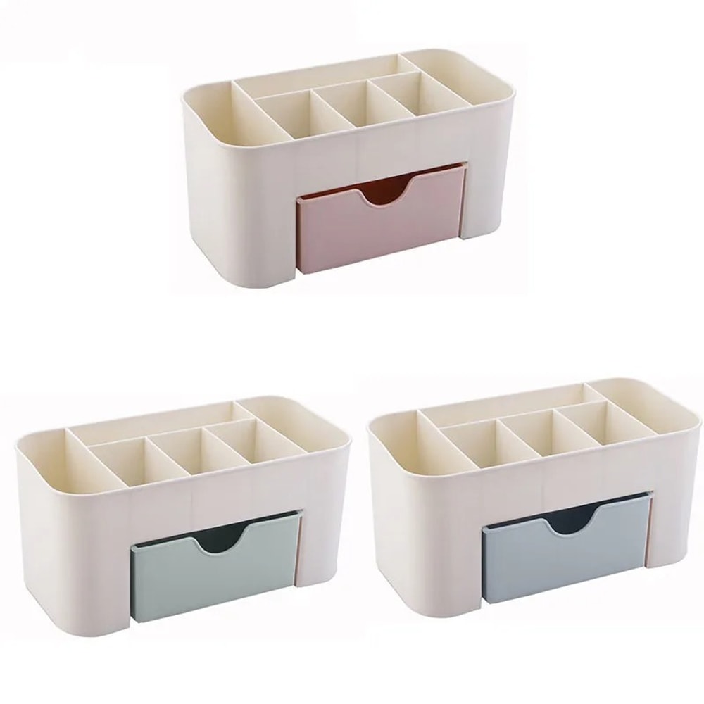Nail Art Organizer Case Plastic Storage Box For Gel Polish Remover Cotton Pads And Swabs 1