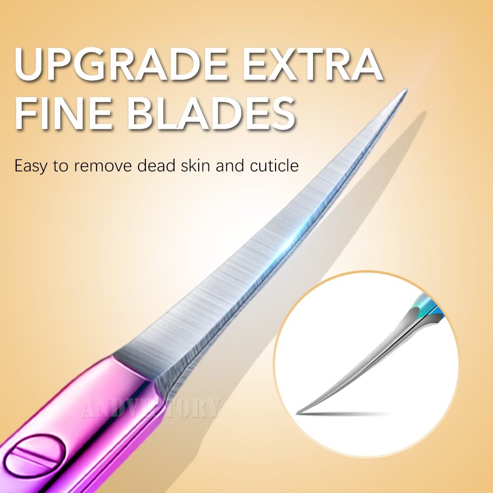 Stainless Steel Curved Tip Cuticle Scissors For Manicure Nail Art 0