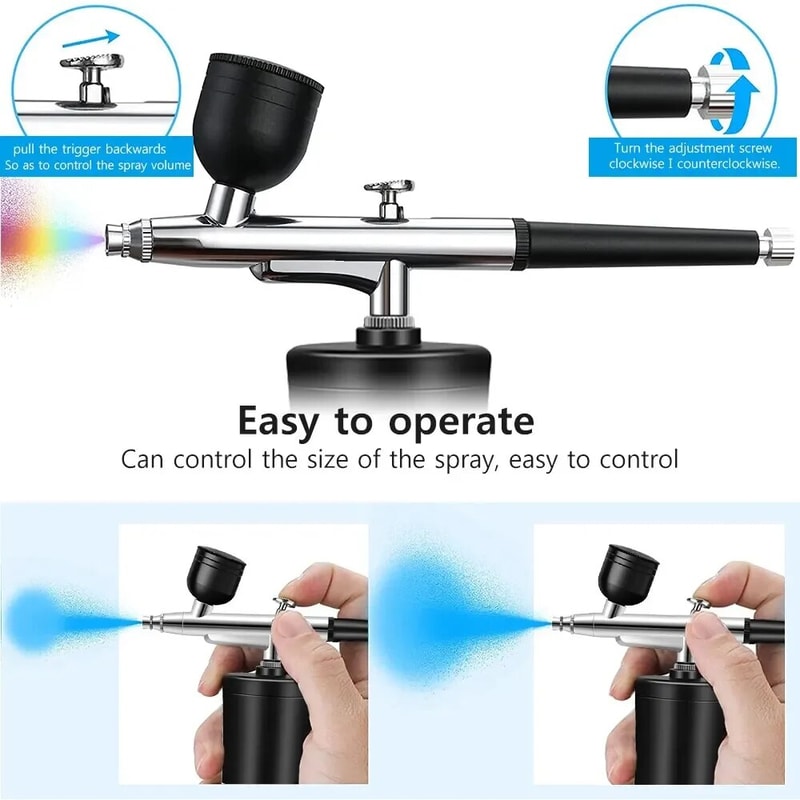 Portable Airbrush Nail Kit With Compressor Perfect For Nail Art Painting 4