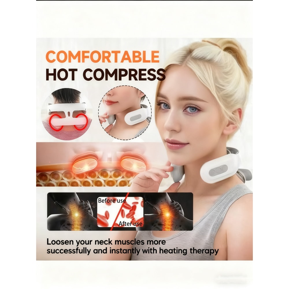 Rechargeable Portable Electric Neck Massager for Neck and Shoulder Pain Relief