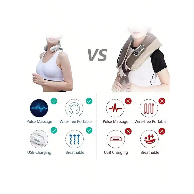 Rechargeable Portable Electric Neck Massager for Neck and Shoulder Pain Relief
