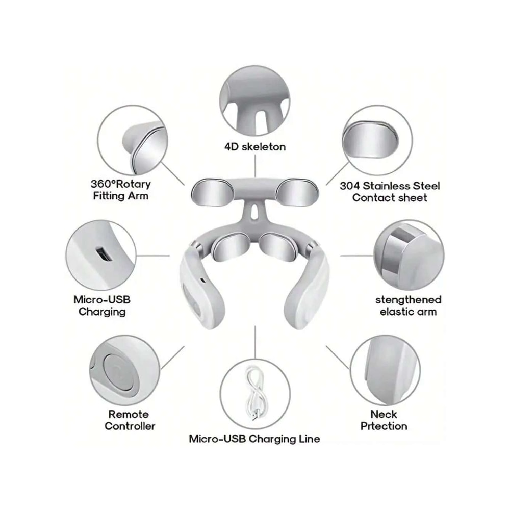 Rechargeable Portable Electric Neck Massager for Neck and Shoulder Pain Relief