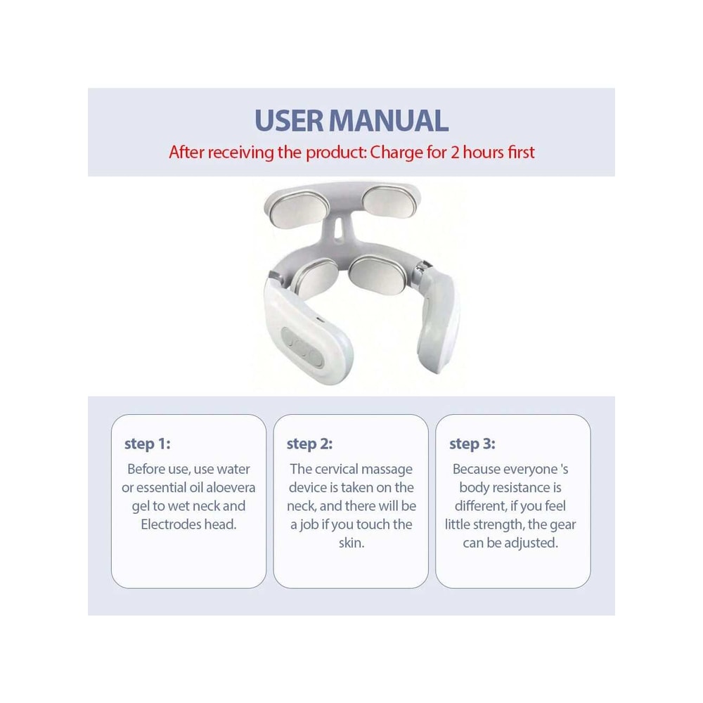 Rechargeable Portable Electric Neck Massager for Neck and Shoulder Pain Relief