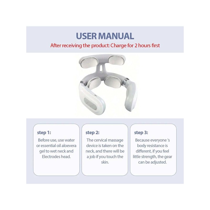 Rechargeable Portable Electric Neck Massager for Neck and Shoulder Pain Relief