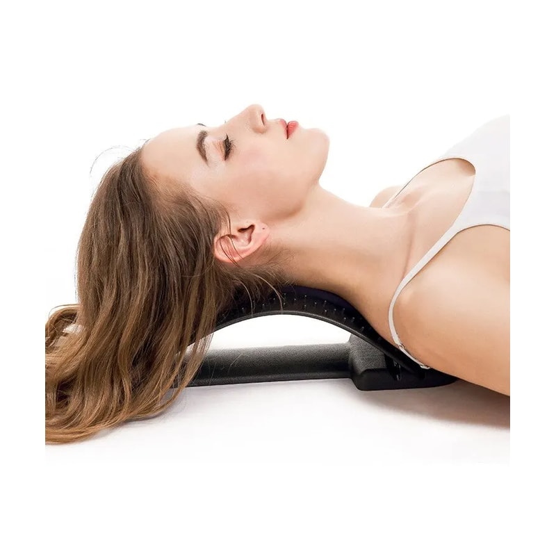 Back Stretcher Multi Level Adjustable Massager For Waist Neck And Cervical Spine Support 4
