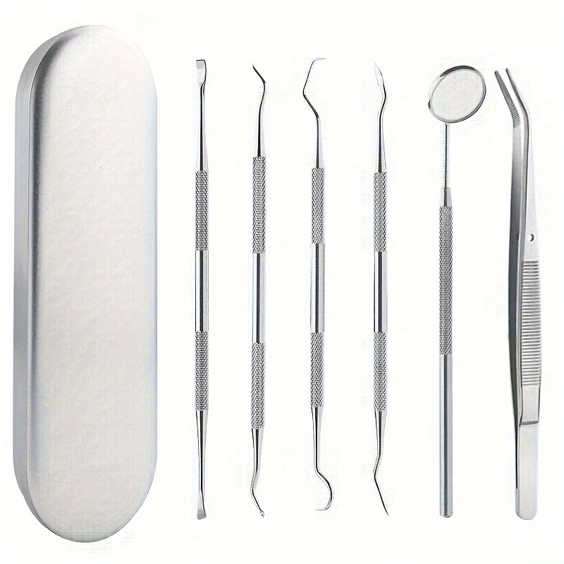 Tooth Cleaning Kit With Tongue Scraper Tweezers Toothpick Tools Non Slip Handle And Convenient Sto 1