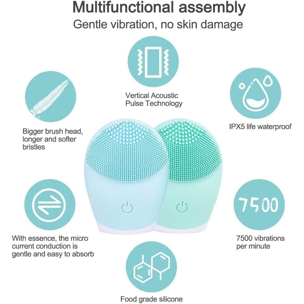 Electric Silicone Facial Cleanser Massager Vibration Pore Cleaner For Skincare Self Cleaning Beaut 4