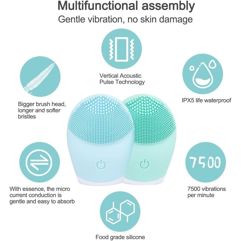 Electric Silicone Facial Cleanser Massager Vibration Pore Cleaner For Skincare Self Cleaning Beaut 4