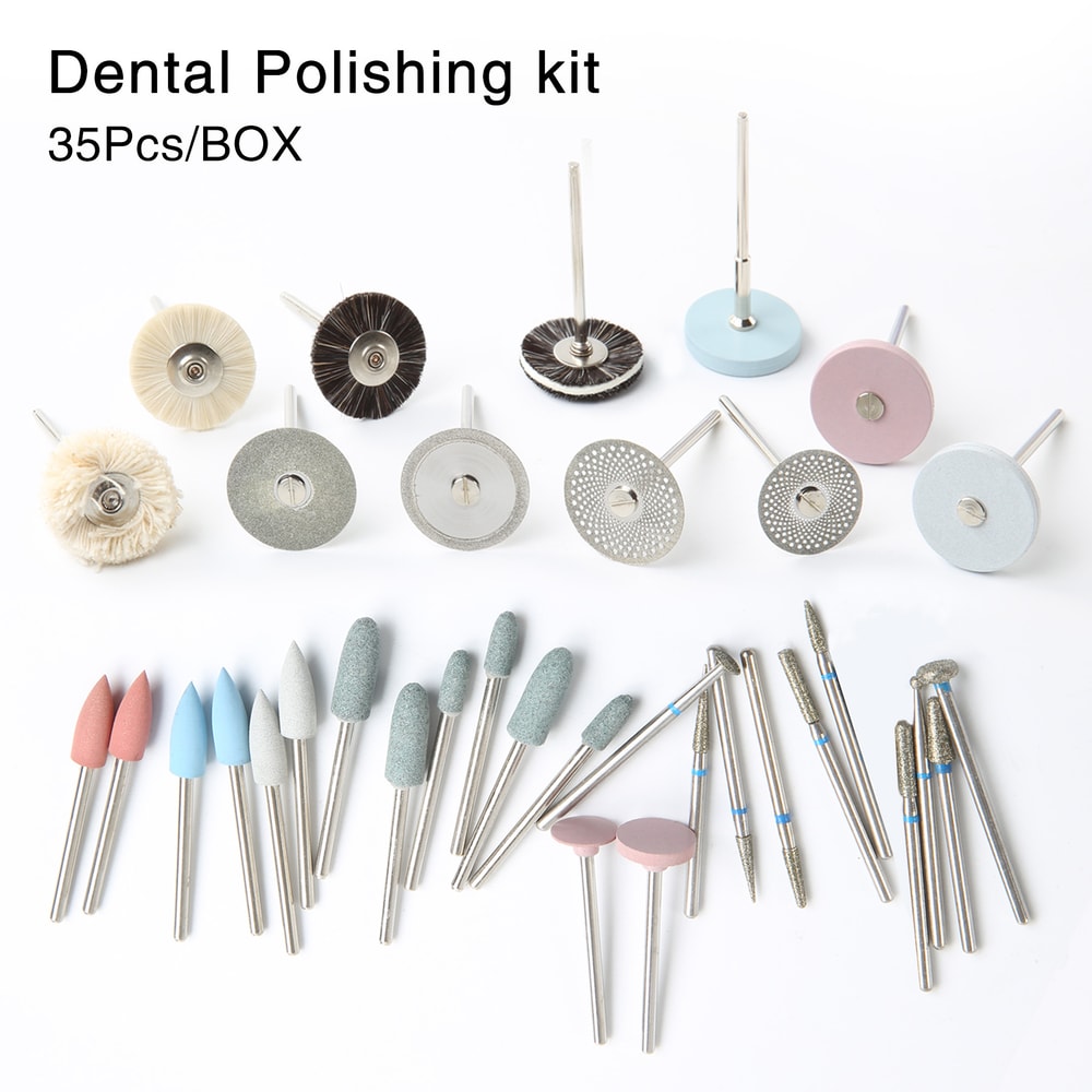 Dental Polishing Kit Diamond Burs & Ceramic Porcelain Grinding Tools for Professionals