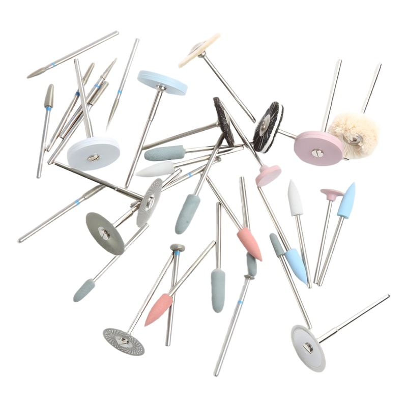 Dental Polishing Kit Diamond Burs & Ceramic Porcelain Grinding Tools for Professionals