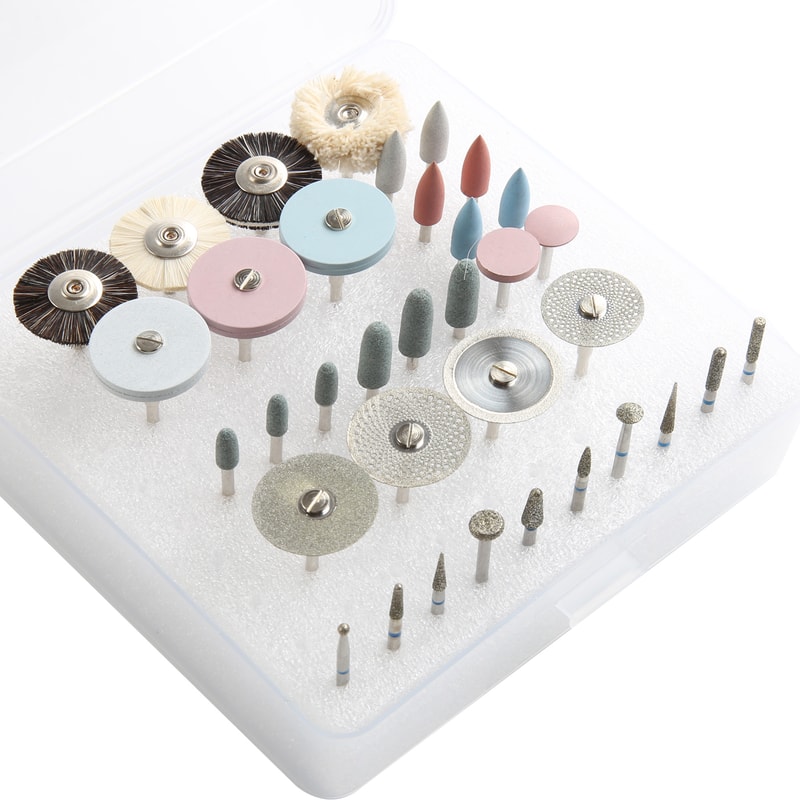 Dental Polishing Kit Diamond Burs & Ceramic Porcelain Grinding Tools for Professionals