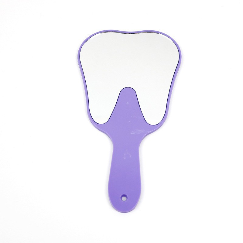 Unbreakable Dental Mouth Mirror With Handle Cute Tooth Shaped Handheld Dentistry Gift 4