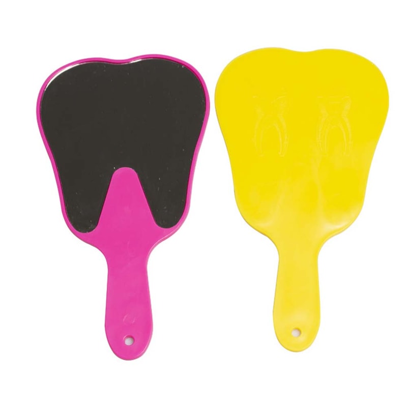 Unbreakable Dental Mouth Mirror With Handle Cute Tooth Shaped Handheld Dentistry Gift 3