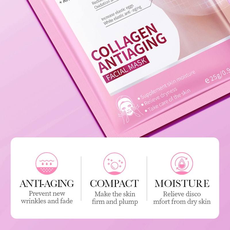 Retinol Collagen Face Mask Firming Moisturizing Hydrating Skin Care For Youthful Glow 0