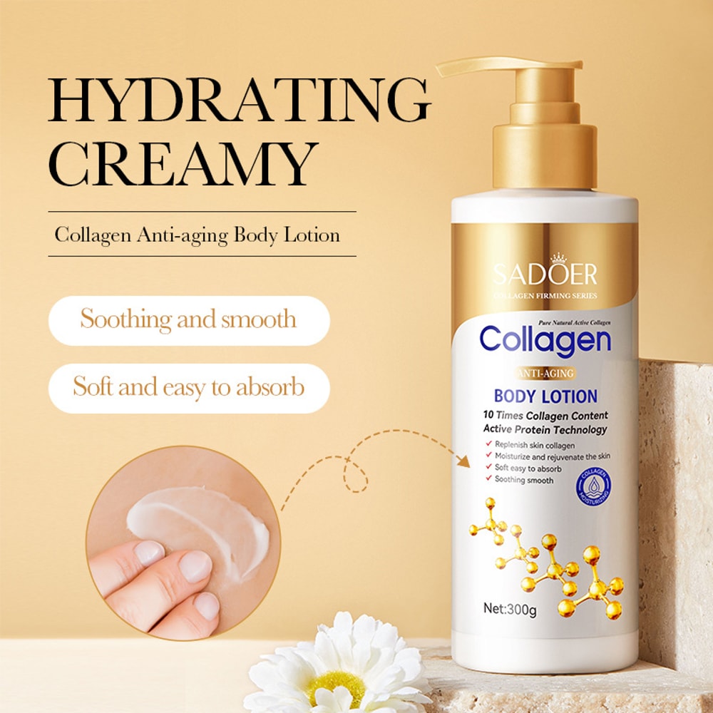 Collagen Milk Whitening Moisturizing Cream Skin Lightening Lotion For Face Body 0