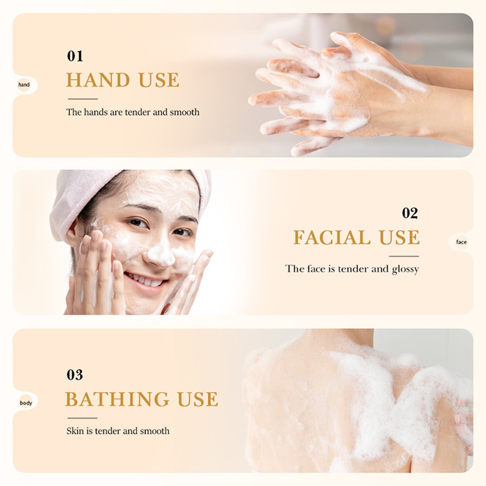 White Rice Pulp Facial Soap Moisturizing & Oil Control Facial Cleanser