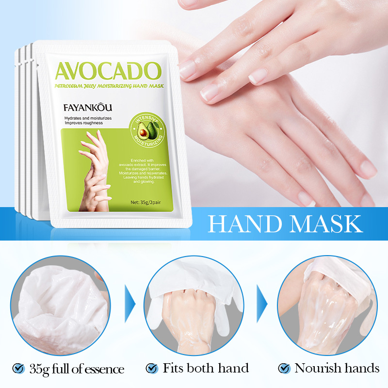 Avocado Hand Mask For Moisturizing Skin Renewal Nourishing Dead Skin Remover 3