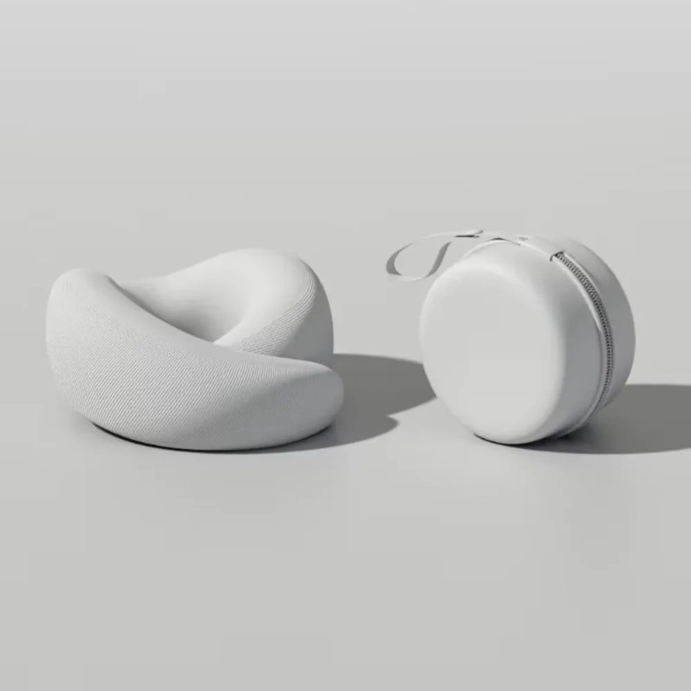 Adjustable Memory Foam Travel Neck Pillow With U Shaped Neck Support For Comfortable Sleeping 0