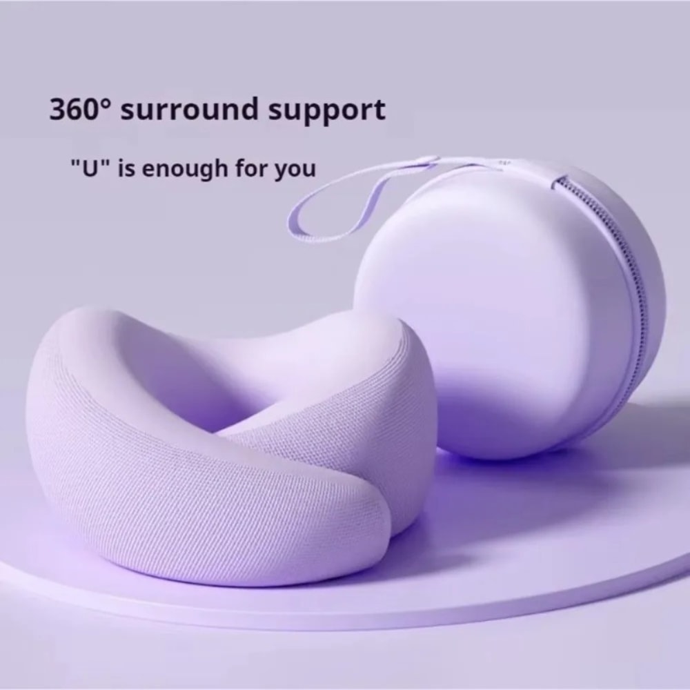 Adjustable Memory Foam Travel Neck Pillow With U Shaped Neck Support For Comfortable Sleeping 3