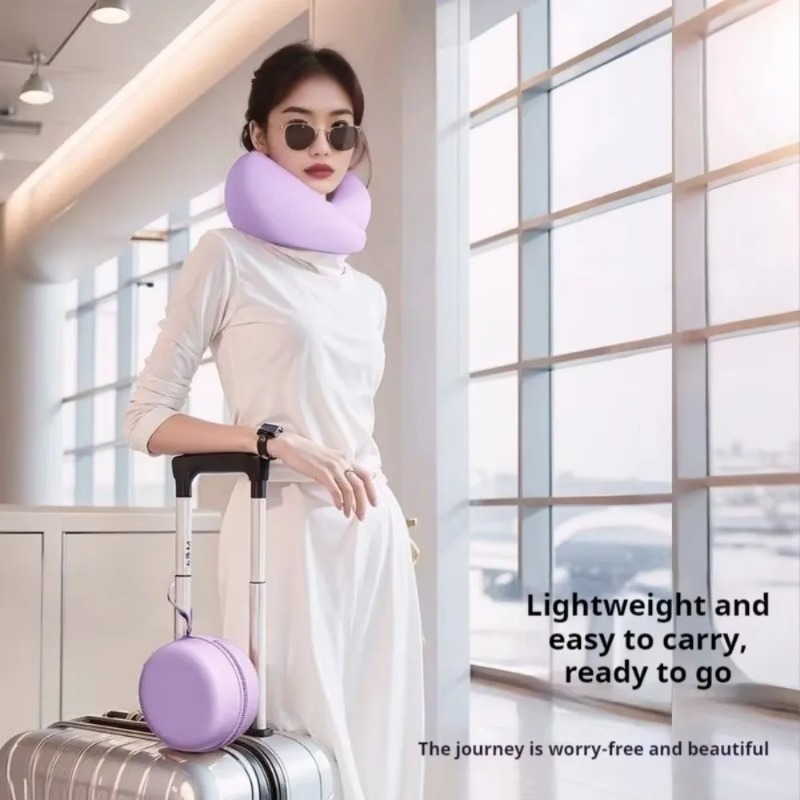 Adjustable Memory Foam Travel Neck Pillow With U Shaped Neck Support For Comfortable Sleeping 4