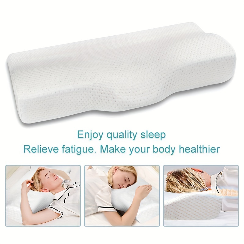 Memory Foam Orthopedic Neck Pillow For Pain Relief Ergonomic Cervical Support Pillow For Side And B 4