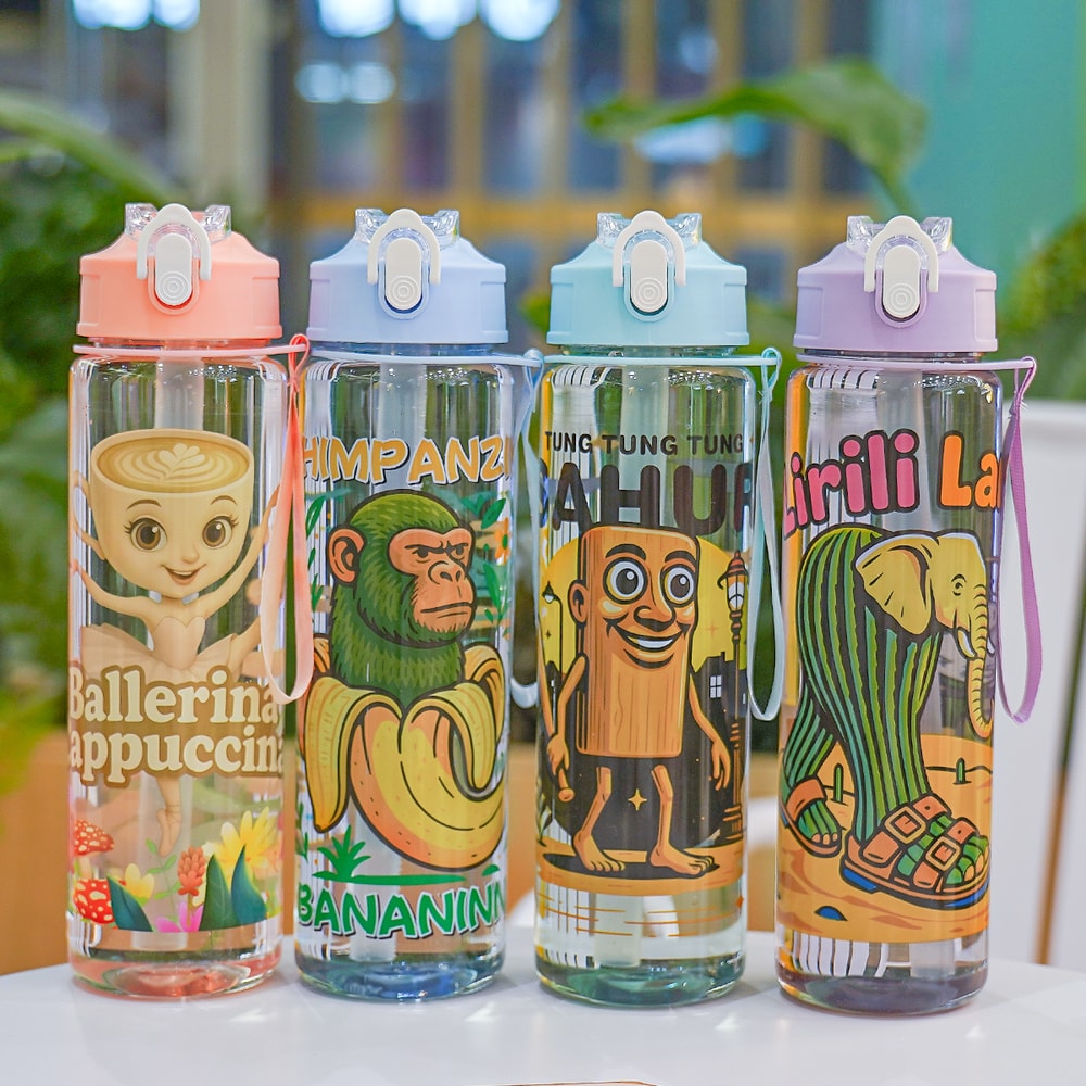 Leak Proof Sports Water Bottle Portable Outdoor Gym Cup