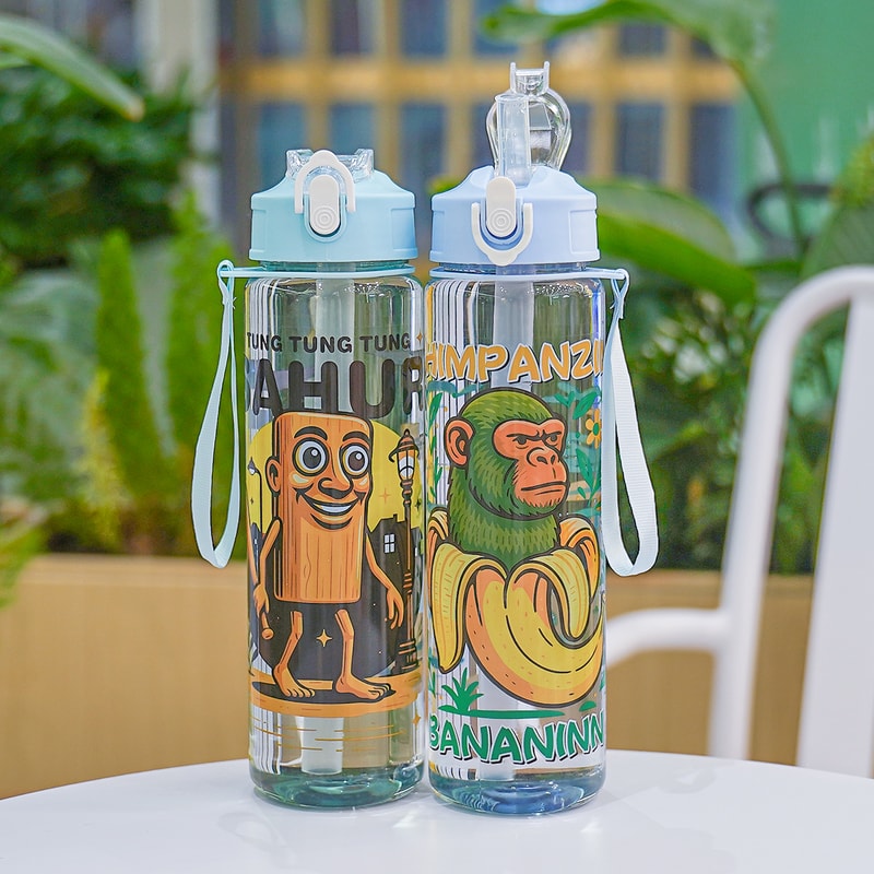 Leak Proof Sports Water Bottle Portable Outdoor Gym Cup