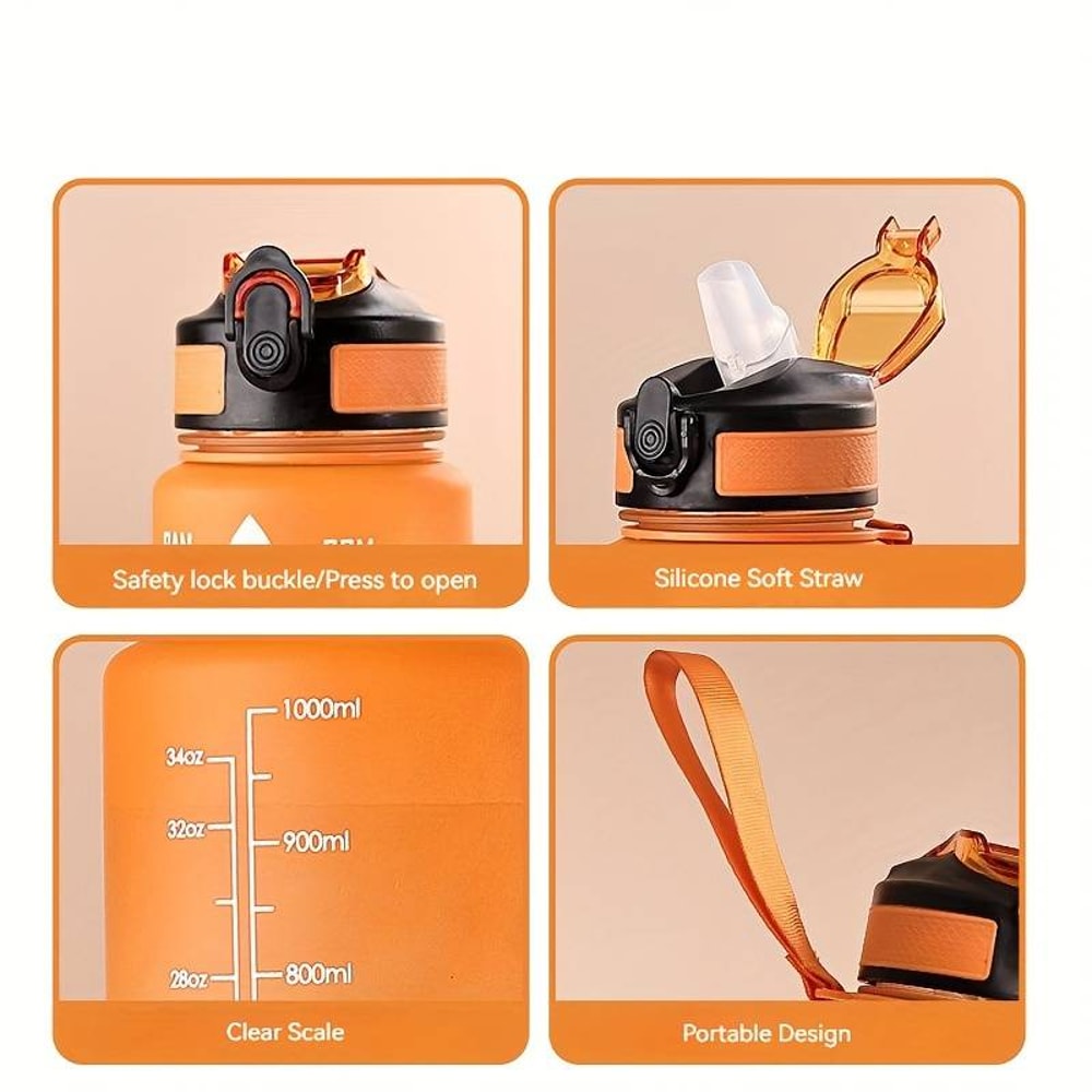 Large Capacity Gradient Outdoor Sports Cup With Bouncing Suction Nozzle 7