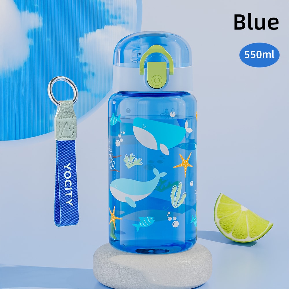 Portable Leakproof Cartoon Water Bottle With Strap For Kids 8