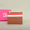 Womens Leather Wallet With Monogram Print And Metal Zipper Card Holder 2