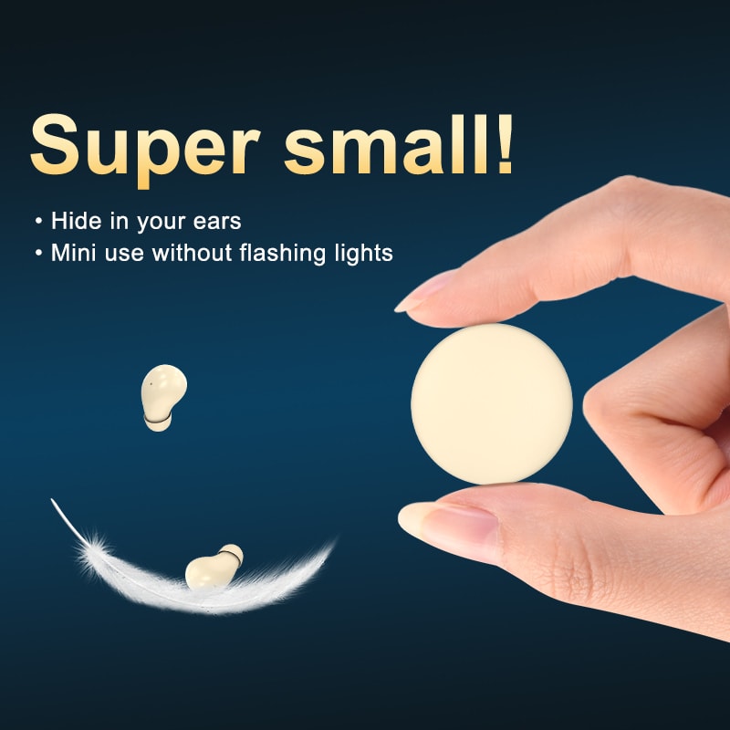 Invisible Wireless Earbuds Small Sleeping Sport Earphones with Deep Bass