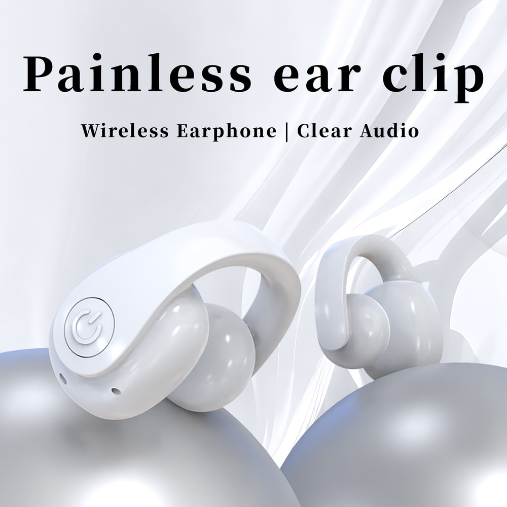 Bone Conduction TWS Wireless Headphones Bluetooth Ear Clip For Sports Gaming 2