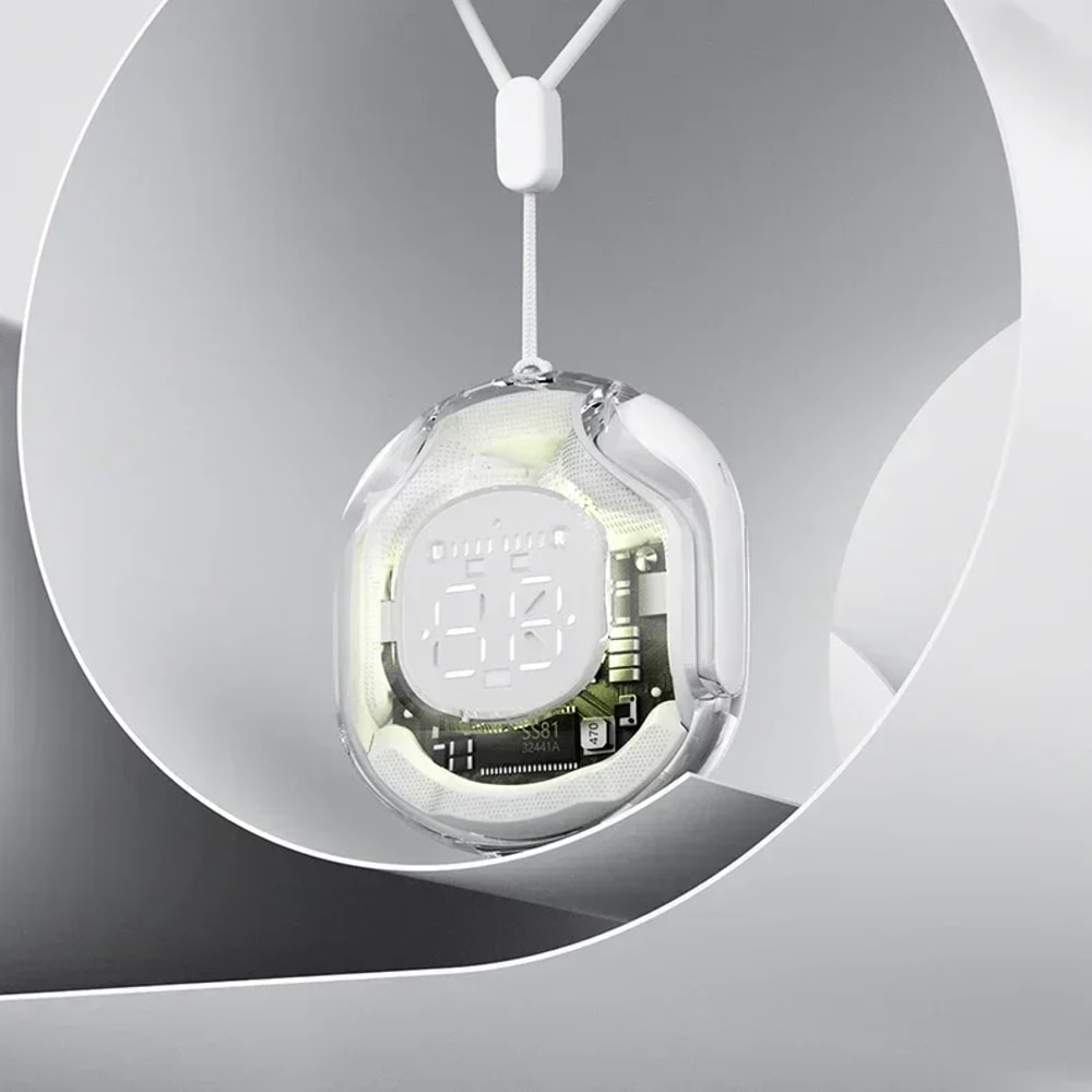 Wireless Bluetooth Headphones with Transparent ENC LED Display & Stereo Sound