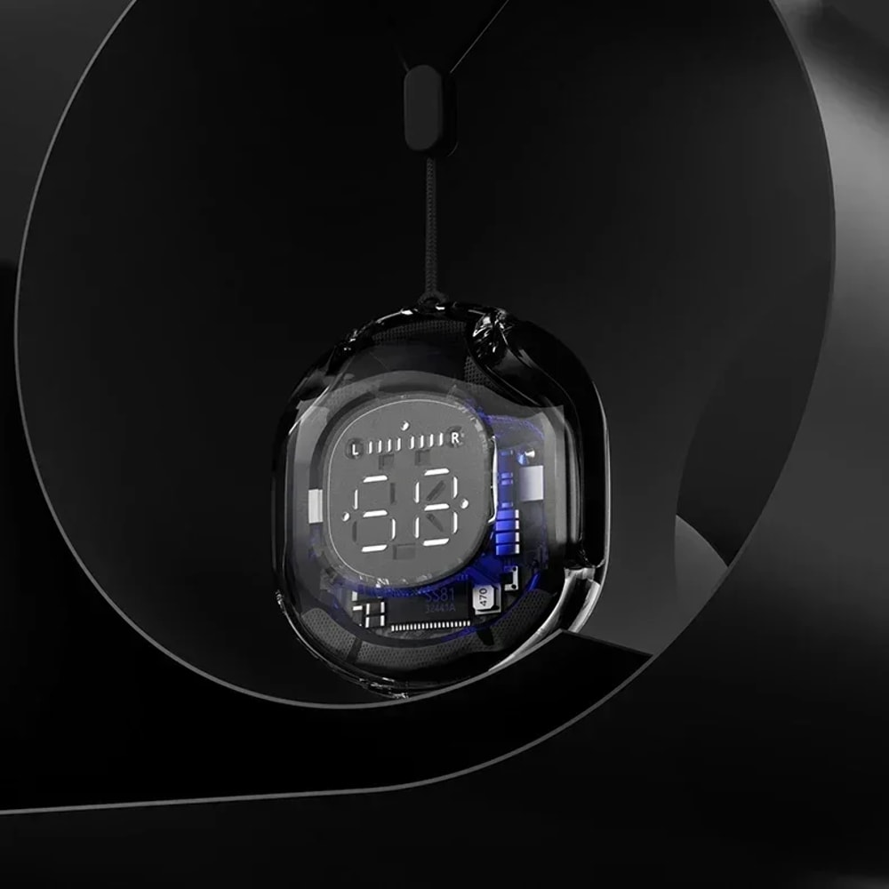 Wireless Bluetooth Headphones with Transparent ENC LED Display & Stereo Sound