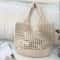 Large Crochet Tote Bag For Women Hollow Woven Shopping Bag With Comfortable Shoulder Strap For Trav 1