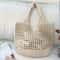 Large Crochet Tote Bag For Women Hollow Woven Shopping Bag With Comfortable Shoulder Strap For Trav 6