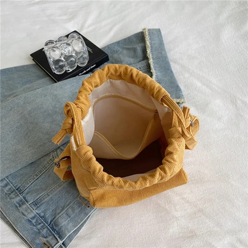 Elegant Style Drawstring Bucket Bag for Women – Casual Crossbody Shoulder Bag