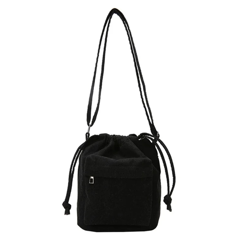 Elegant Style Drawstring Bucket Bag for Women – Casual Crossbody Shoulder Bag