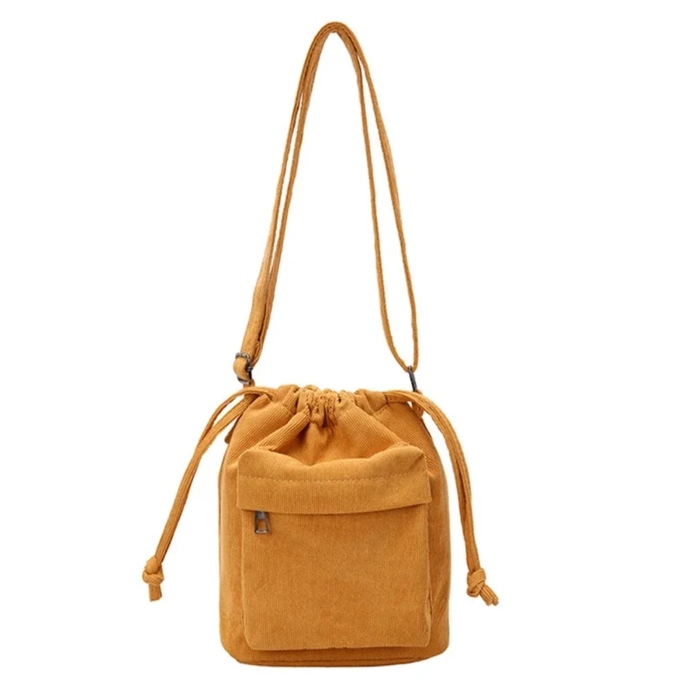 Elegant Style Drawstring Bucket Bag for Women – Casual Crossbody Shoulder Bag