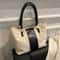 Premium Suede Tote Handbag For Women Stylish Colorblock Shoulder Bag 8