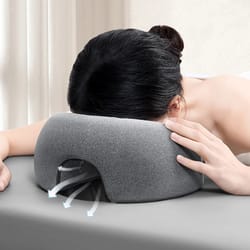 ergonomic face down pillow with memory foam comfort & support for massage and beauty salons
