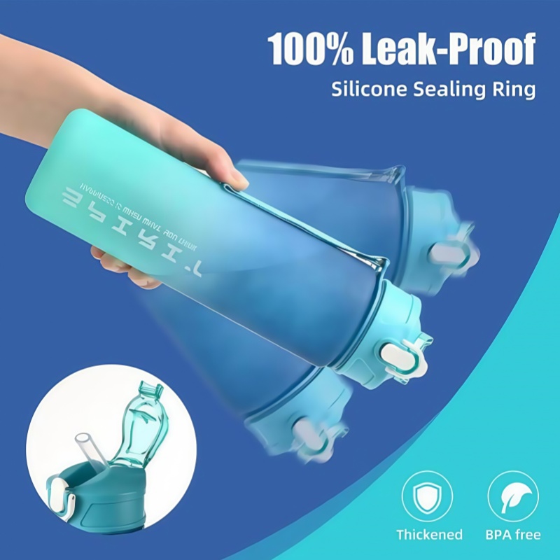 Large Capacity Leak Proof Sports Water Bottle Travel Gym & Outdoor Fitness Jug BPA Free