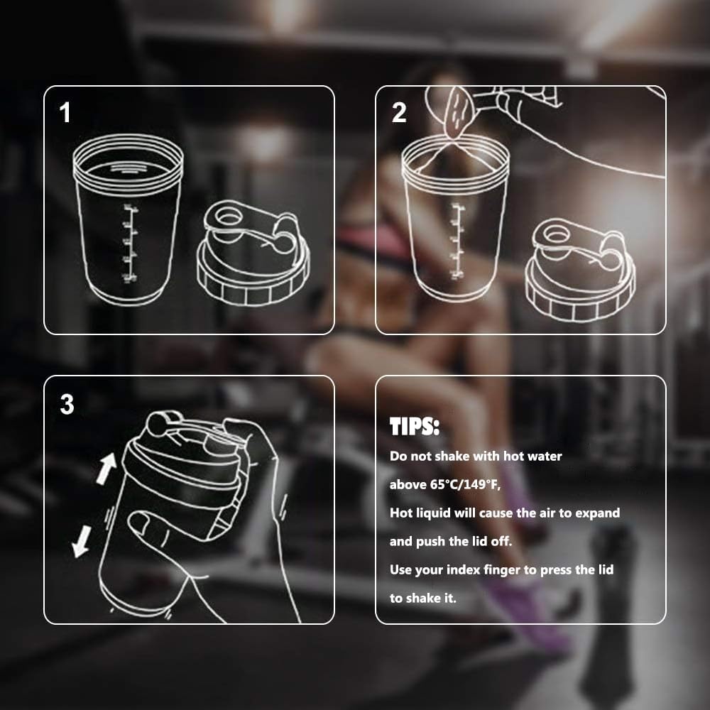 Shaker Protein Bottle Plastic Mixing Cup For Bodybuilding Exercise 4