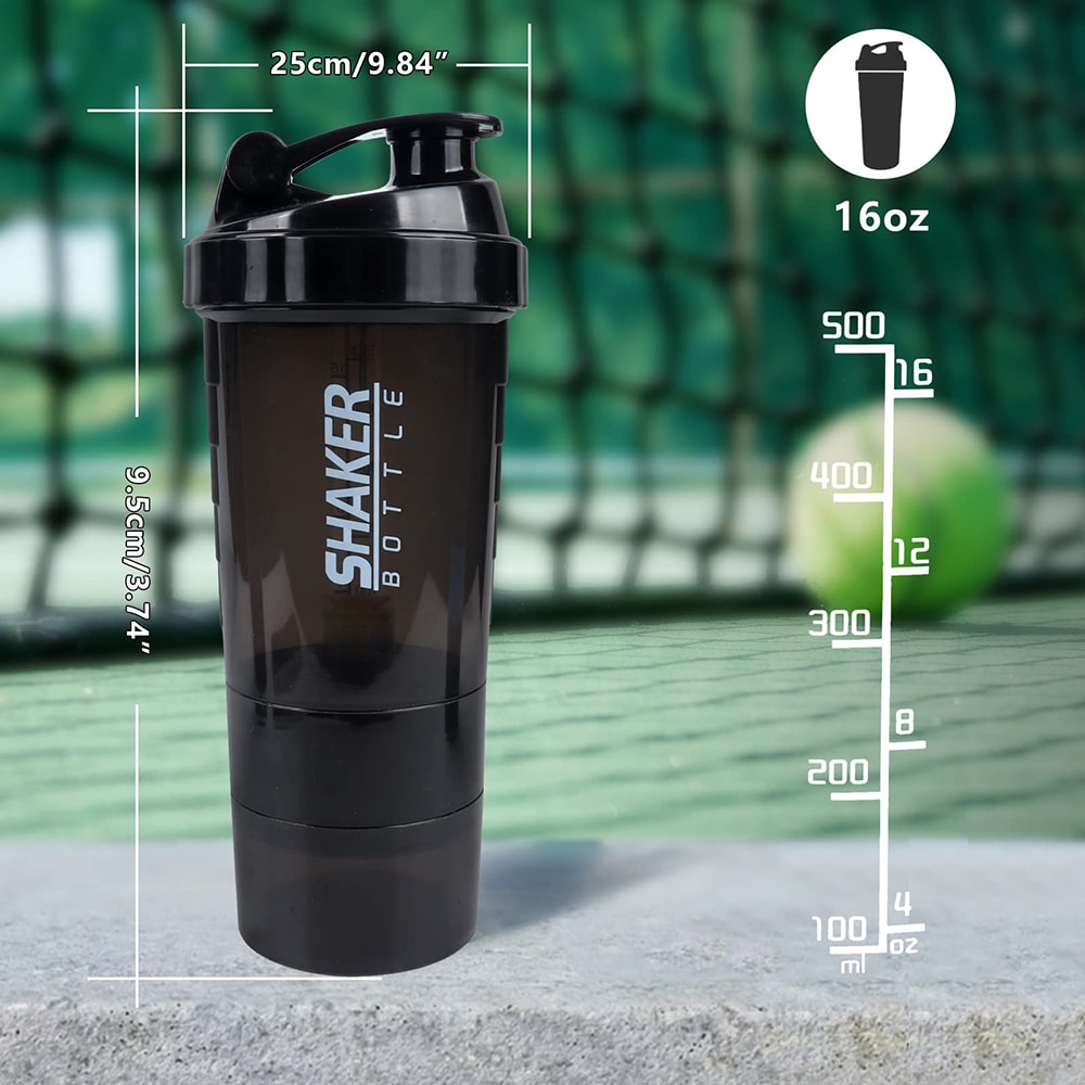 Shaker Protein Bottle Plastic Mixing Cup For Bodybuilding Exercise 5