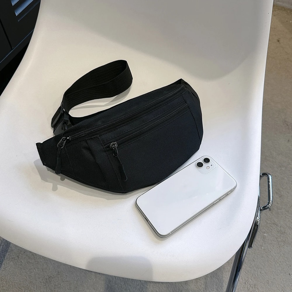 Premium Waist Pack For Sports Running And Travel Large Hands Free Fanny Pack With Phone Holder 3