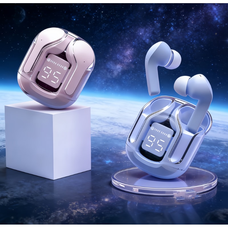 Transparent TWS Wireless Bluetooth Earphones HIFI Sound High Quality Bluetooth Headset