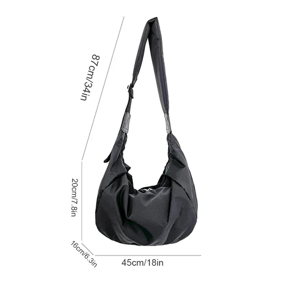 Large Capacity Casual Nylon Shoulder Bag for Women Fashionable & Practical Crossbody Hobos Bag for Summer