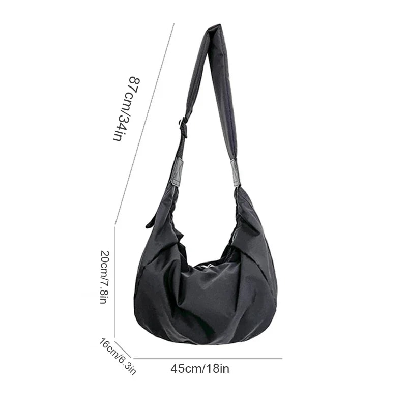 Large Capacity Casual Nylon Shoulder Bag for Women Fashionable & Practical Crossbody Hobos Bag for Summer