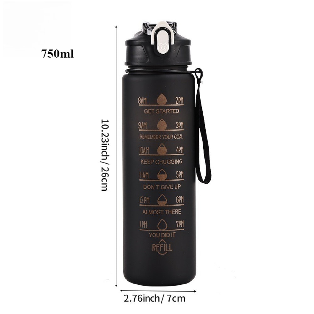 Portable Sports Water Bottle with Scale Heat resistant Kitchen Drinkware