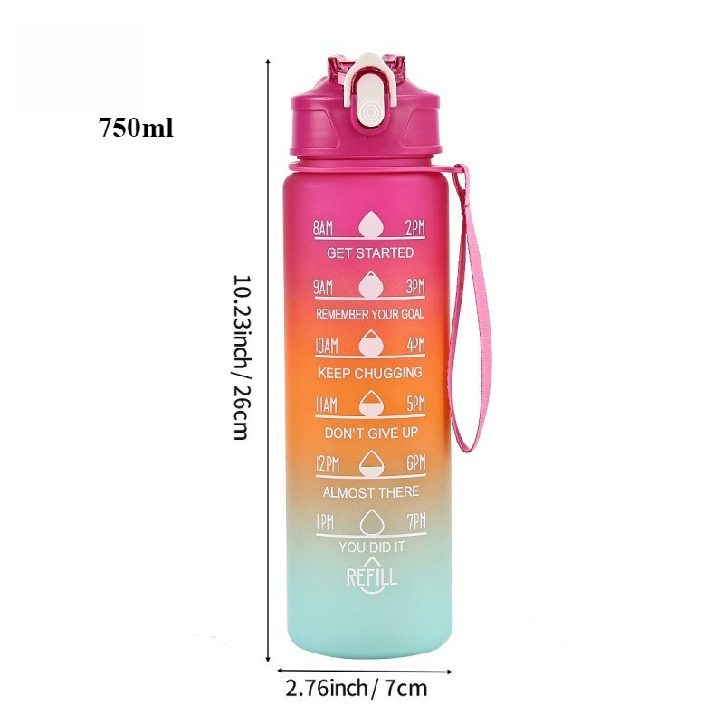 Portable Sports Water Bottle with Scale Heat resistant Kitchen Drinkware